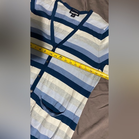 Lands End 100% Cotton Slouchy Cardigan sz L NWOT - Picture 5 of 6